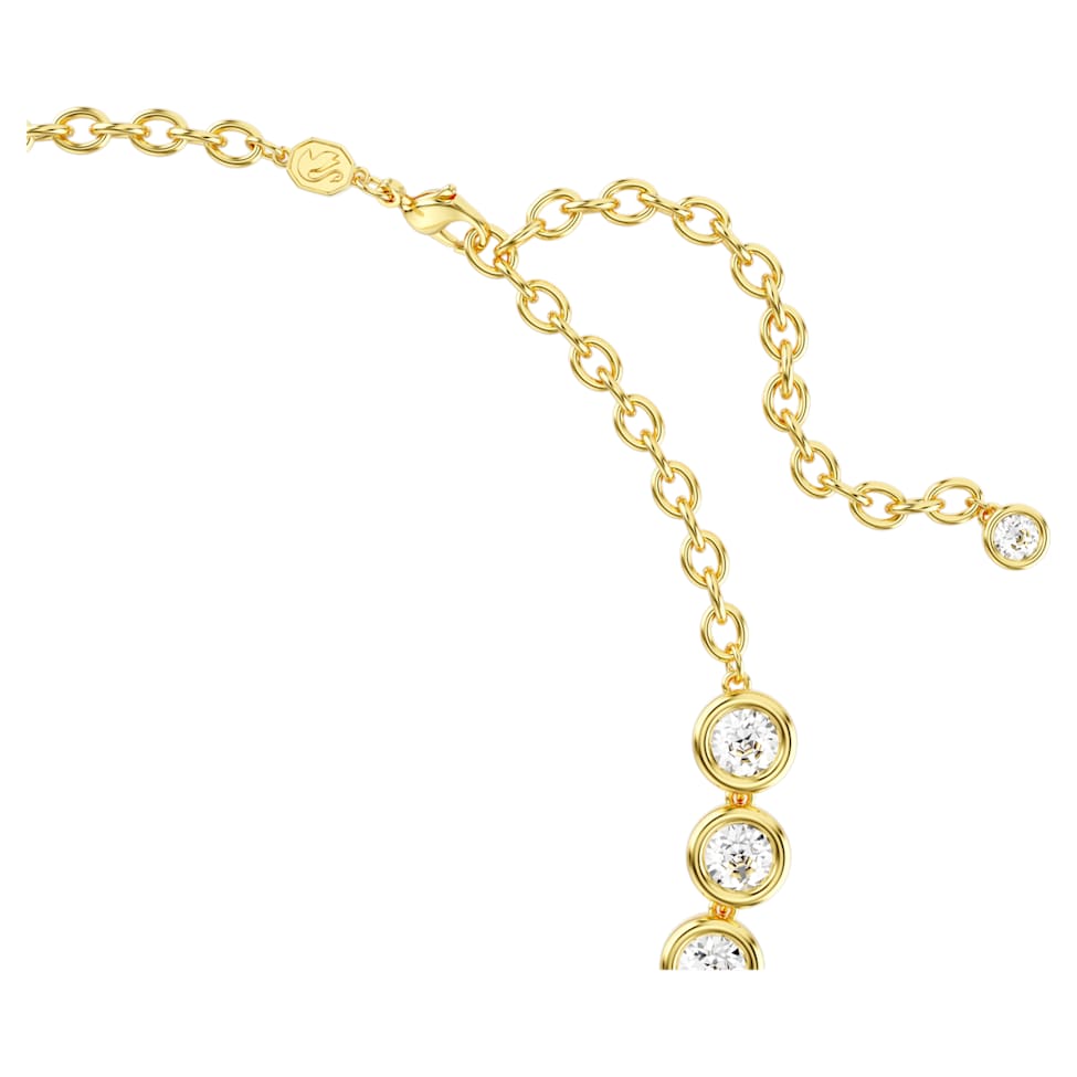Imber necklace, Round cut, White, Gold-tone plated by SWAROVSKI