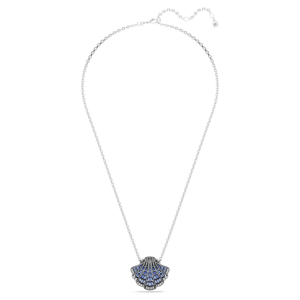 Idyllia pendant, Shell, Long, Blue, Mixed metal finish by SWAROVSKI