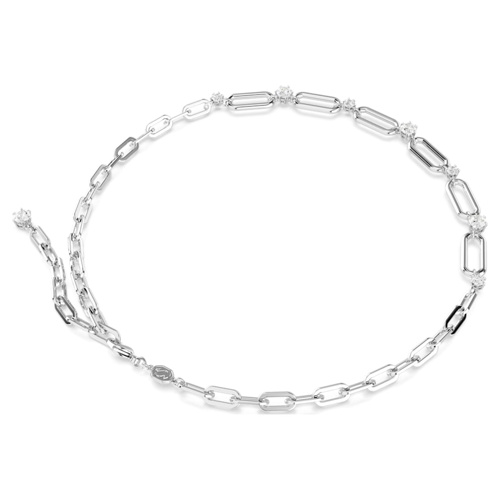 Constella necklace, White, Rhodium plated by SWAROVSKI