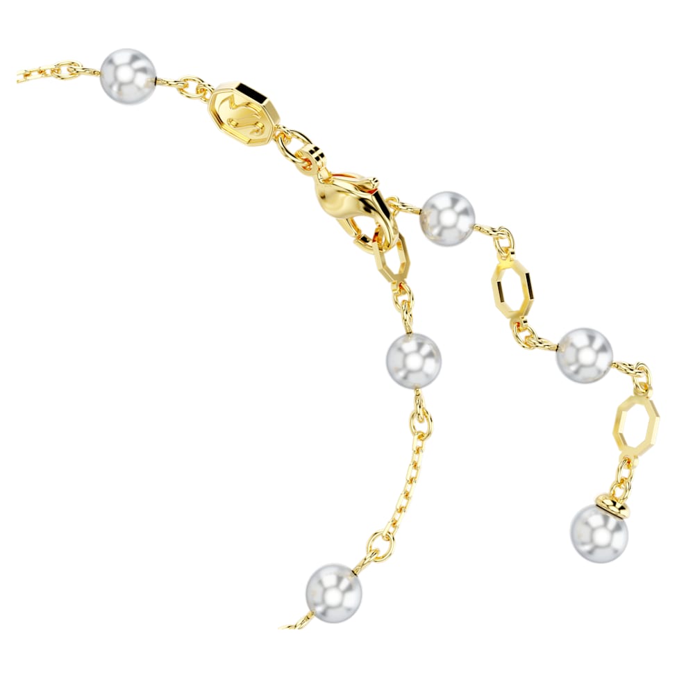 Idyllia bracelet, Crystal pearls, Starfish, Multicolored, Gold-tone plated by SWAROVSKI