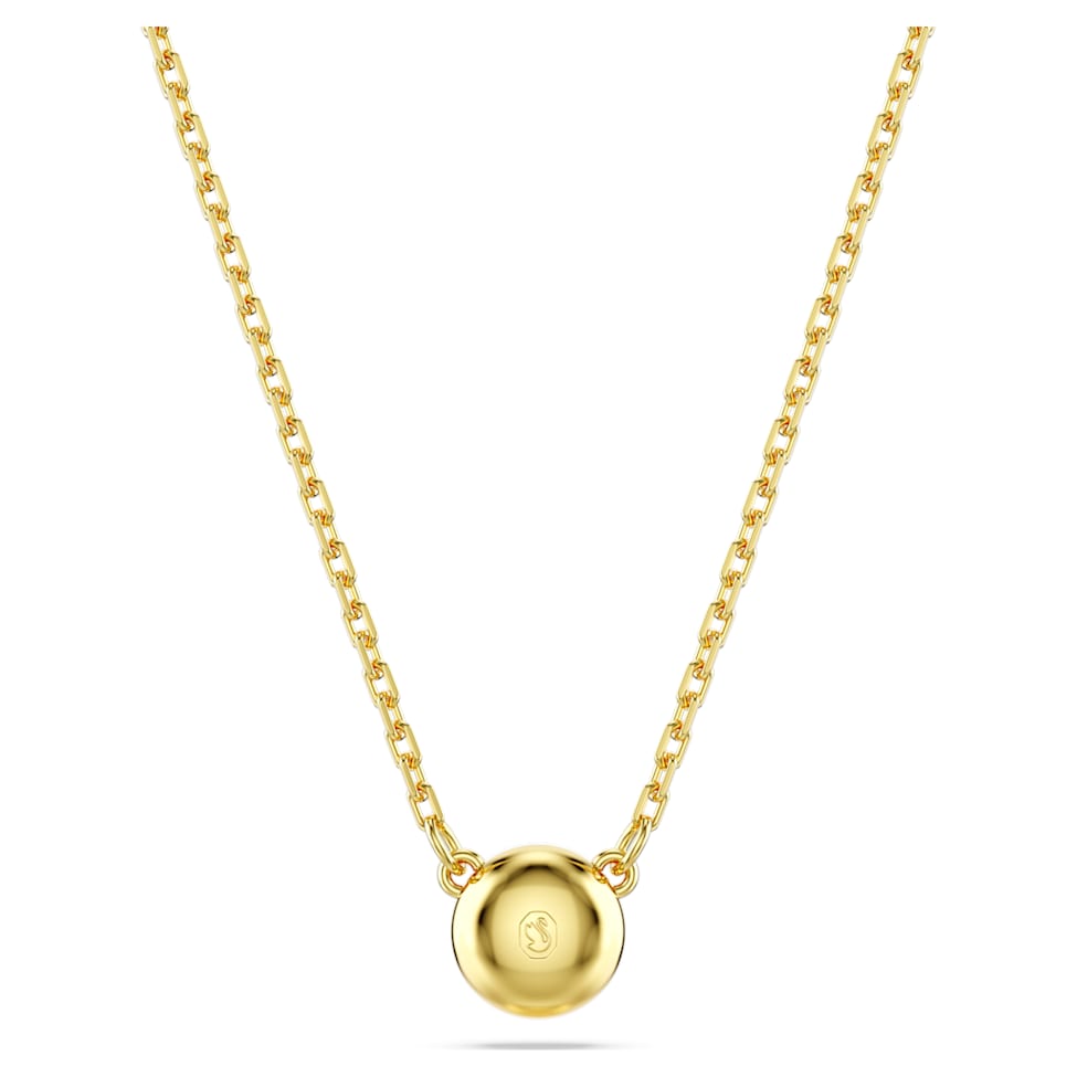 Imber pendant, Round cut, White, Gold-tone plated by SWAROVSKI