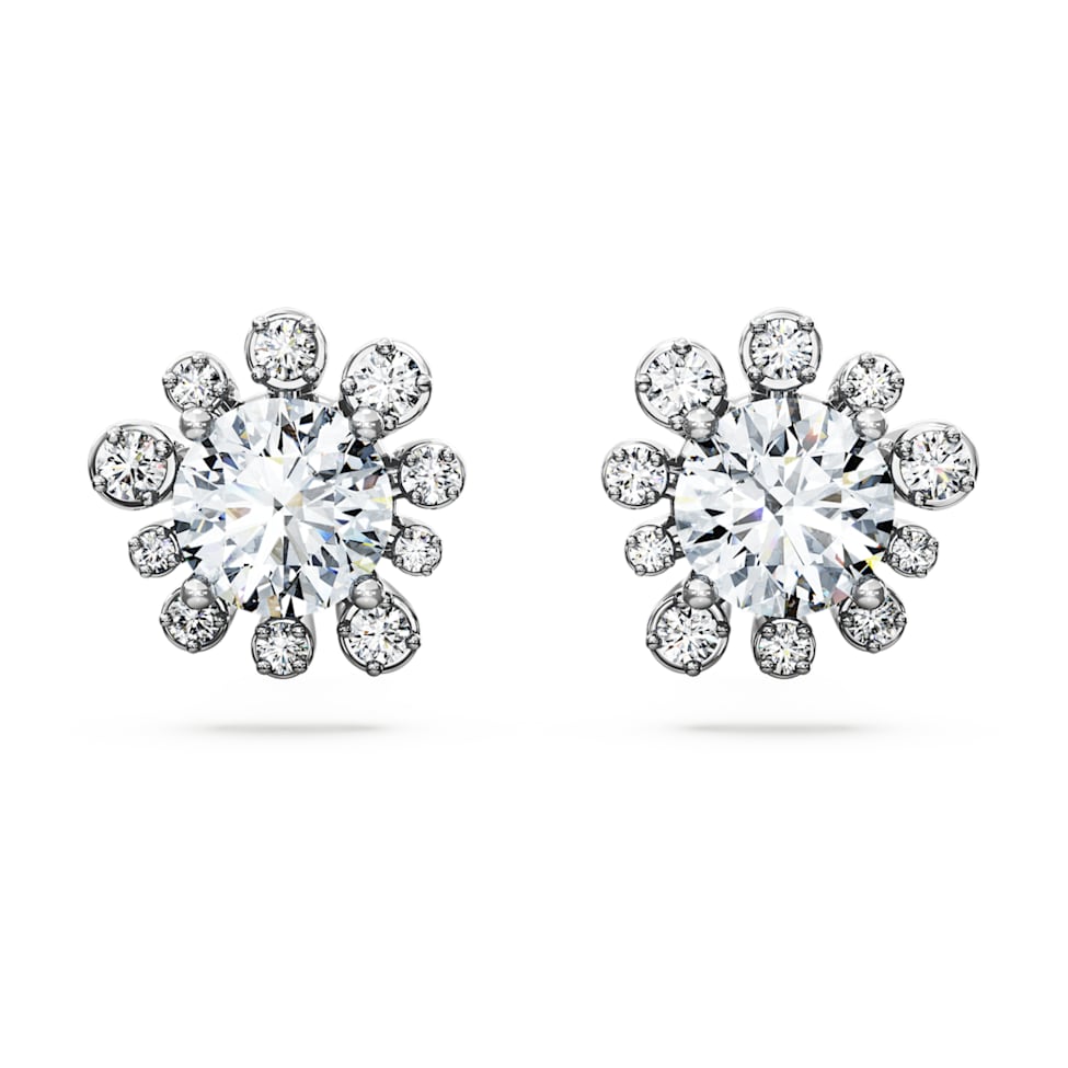Galaxy stud earrings, Laboratory grown diamonds 2.3 ct tw, 14K white gold by SWAROVSKI