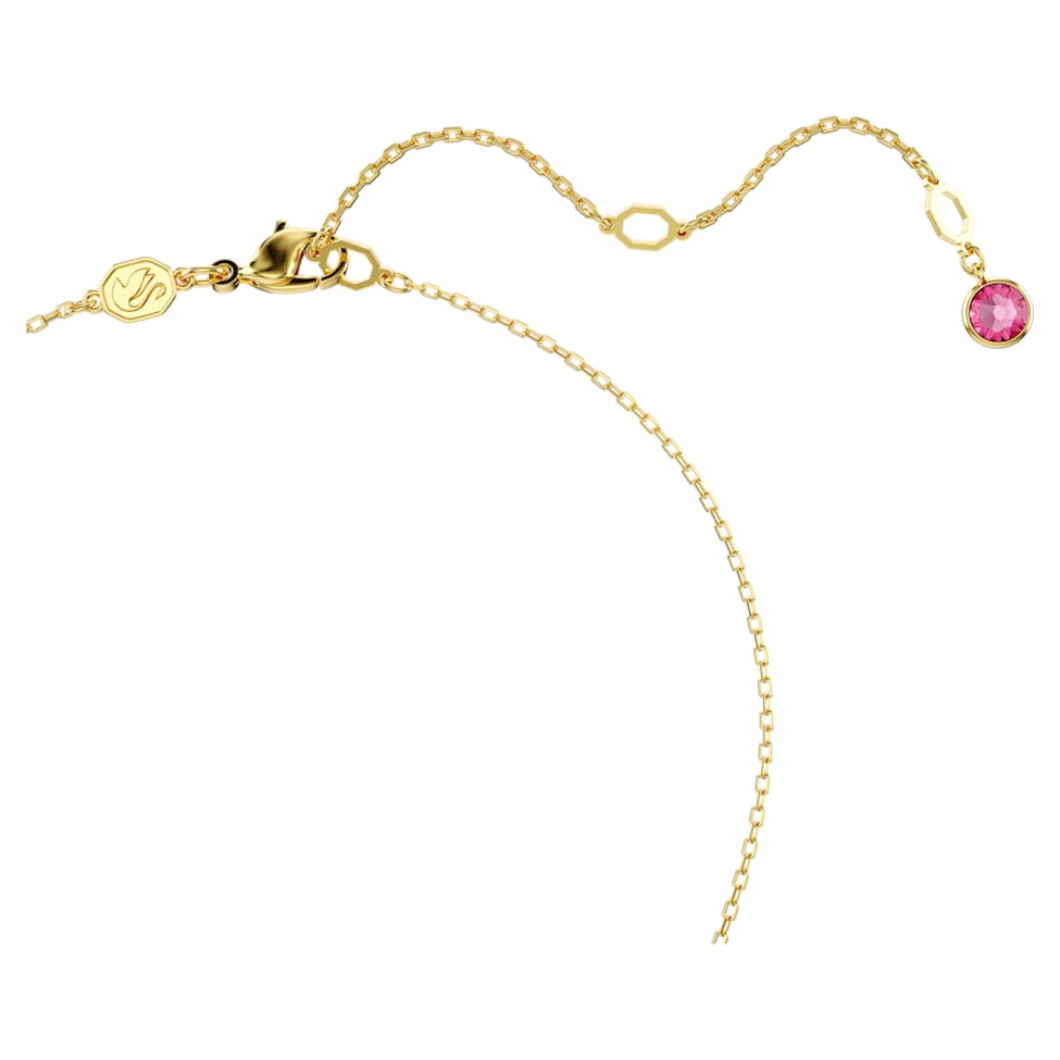 Gema pendant, Mixed cuts, Crystal pearl, Flower, Pink, Gold-tone plated by SWAROVSKI