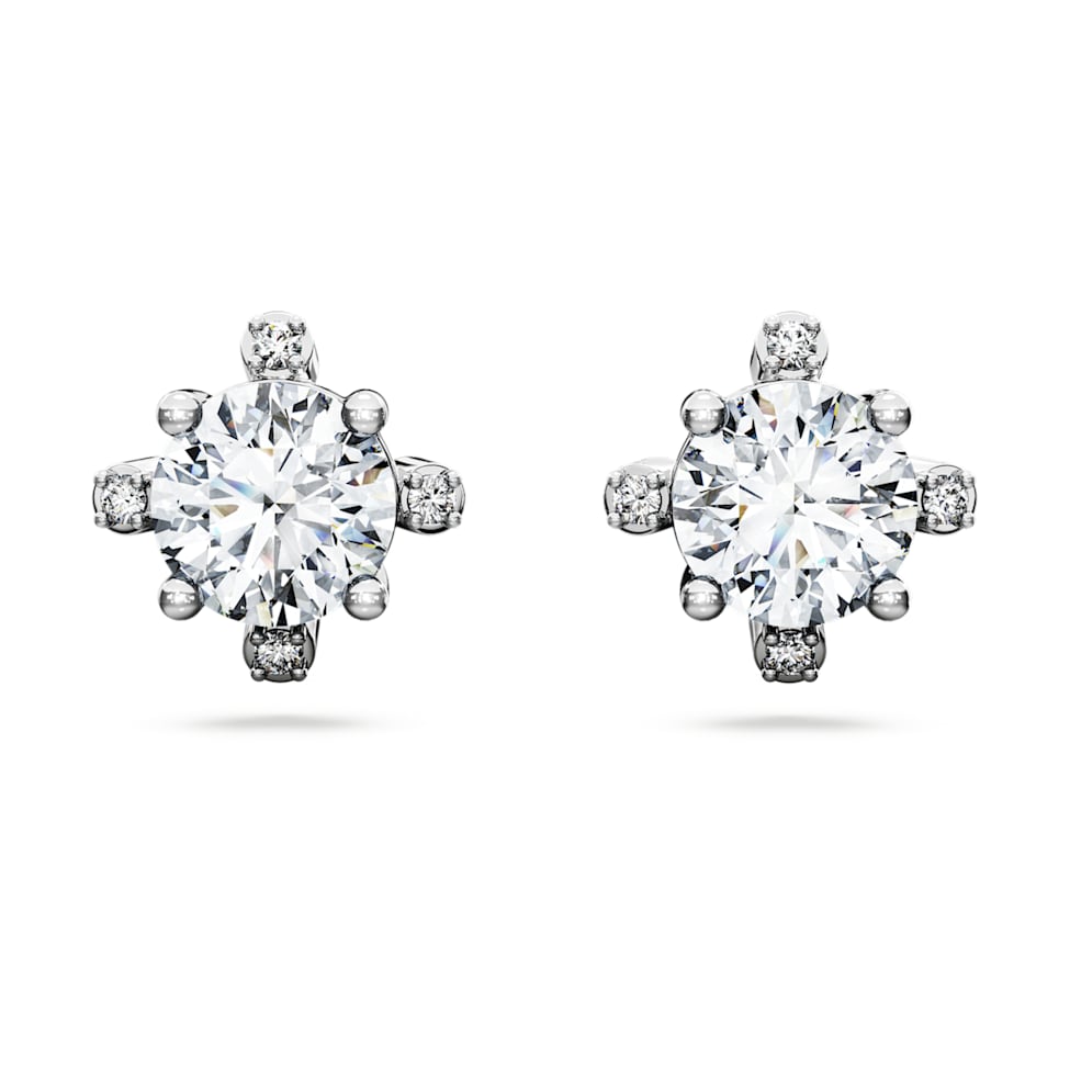 Galaxy stud earrings, Laboratory grown diamonds 2.1 ct tw, 14K white gold by SWAROVSKI