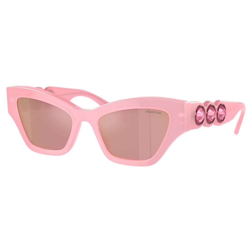 Sunglasses, Cat-eye shape, Pink by SWAROVSKI