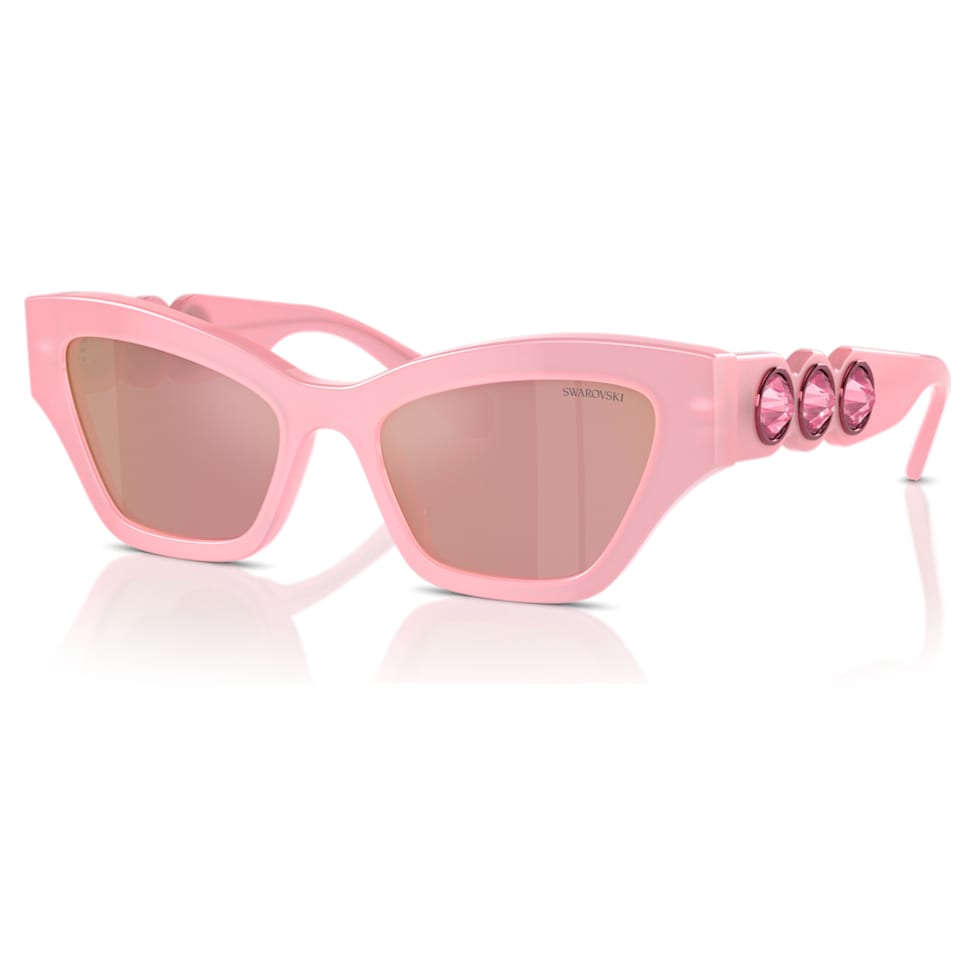 Sunglasses, Cat-Eye shape, Pink by SWAROVSKI