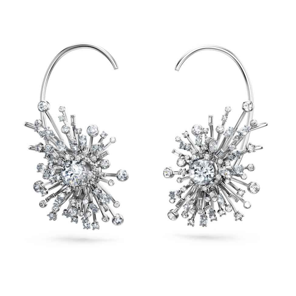 Galaxy earrings, Laboratory grown diamonds 14.5 ct tw, 18K white gold by SWAROVSKI