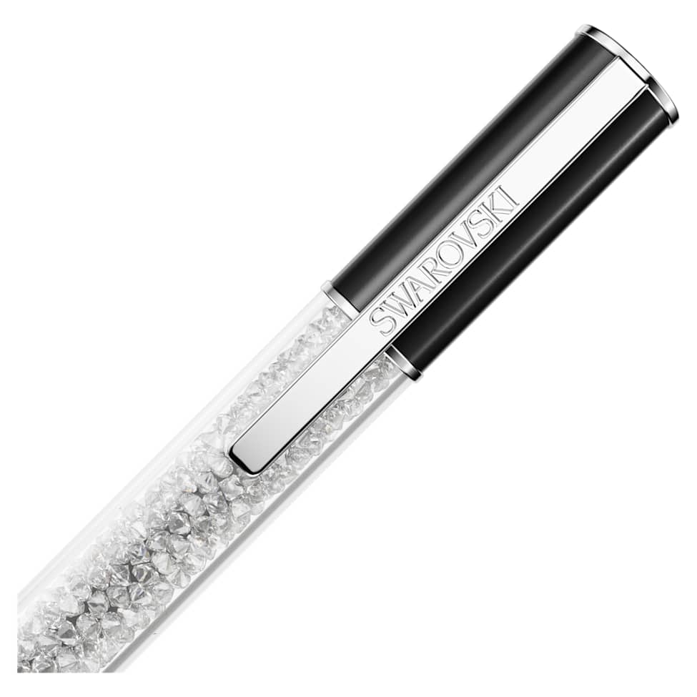 Crystalline Lustre ballpoint pen, Black, Rhodium plated by SWAROVSKI