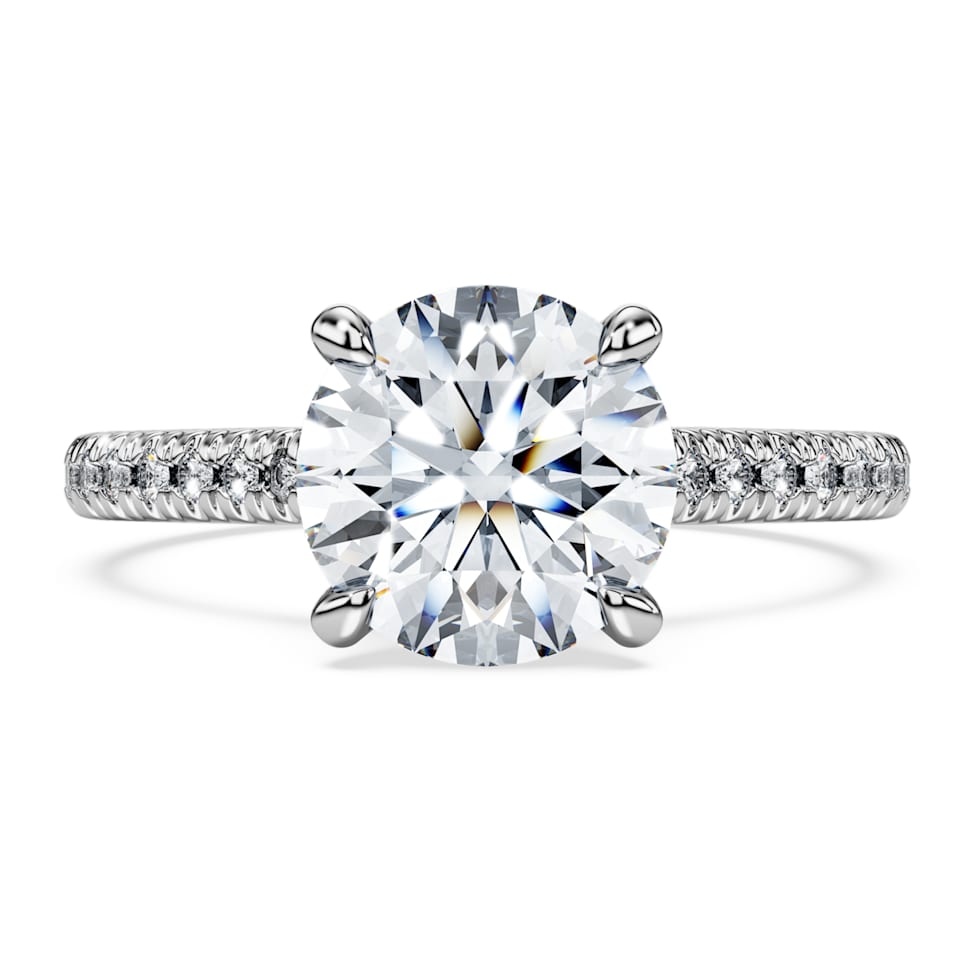 Eternity solitaire ring, Laboratory grown diamonds ct tw, Round cut