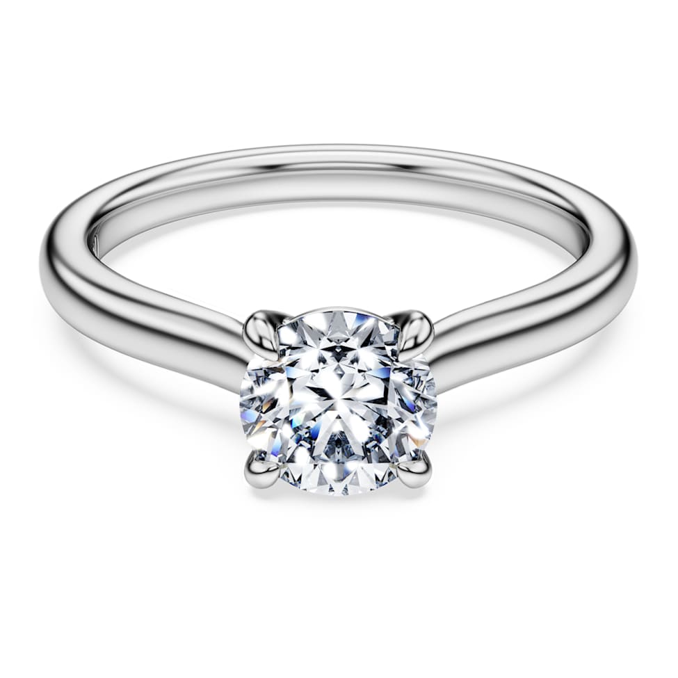 Eternity solitaire ring, Laboratory grown diamonds 1 ct tw, Round cut, 14K white gold by SWAROVSKI