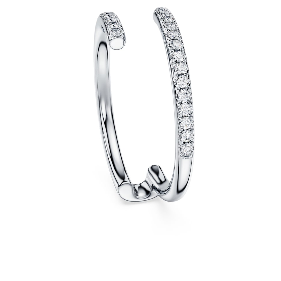 Eternity open band ring, Laboratory grown diamonds 0.2 ct tw, 14K white gold by SWAROVSKI