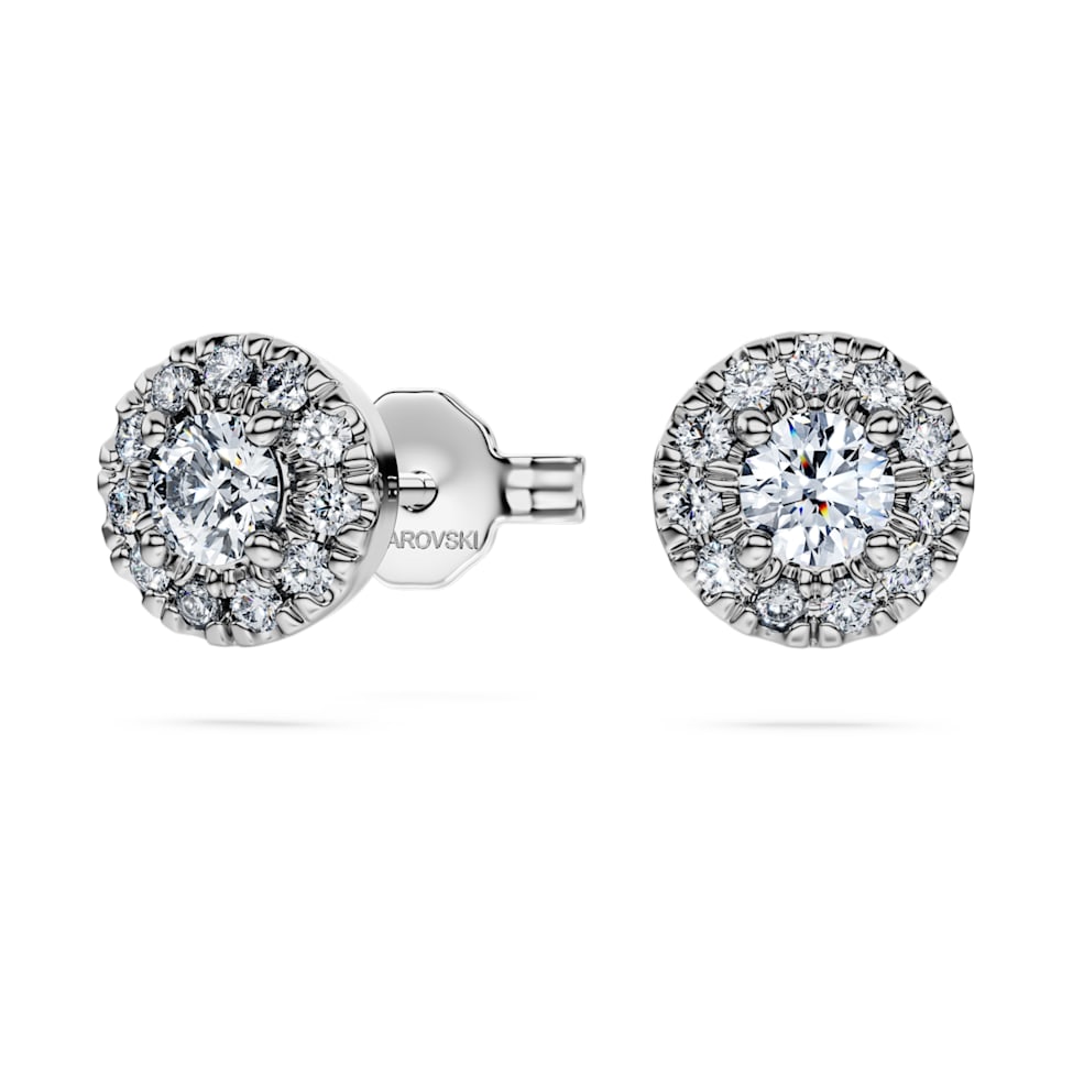 Eternity stud earrings, Laboratory grown diamonds 0.45 ct tw, Sterling silver by SWAROVSKI