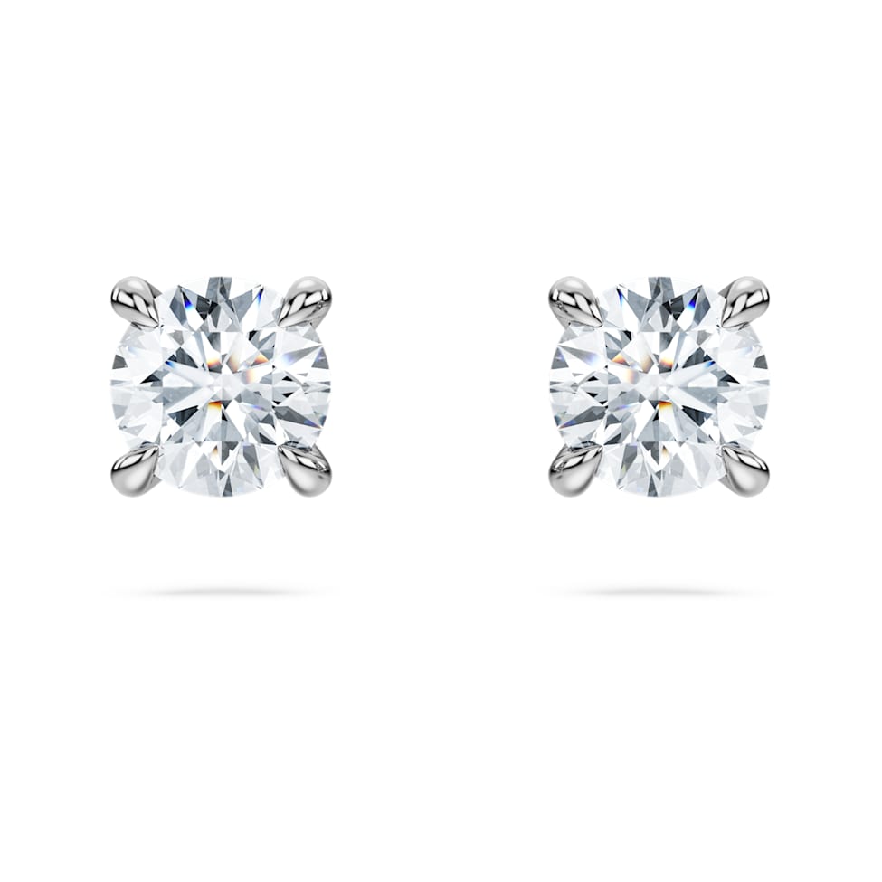 Eternity stud earrings, Laboratory grown diamonds 0.5 ct tw, 14K white gold by SWAROVSKI