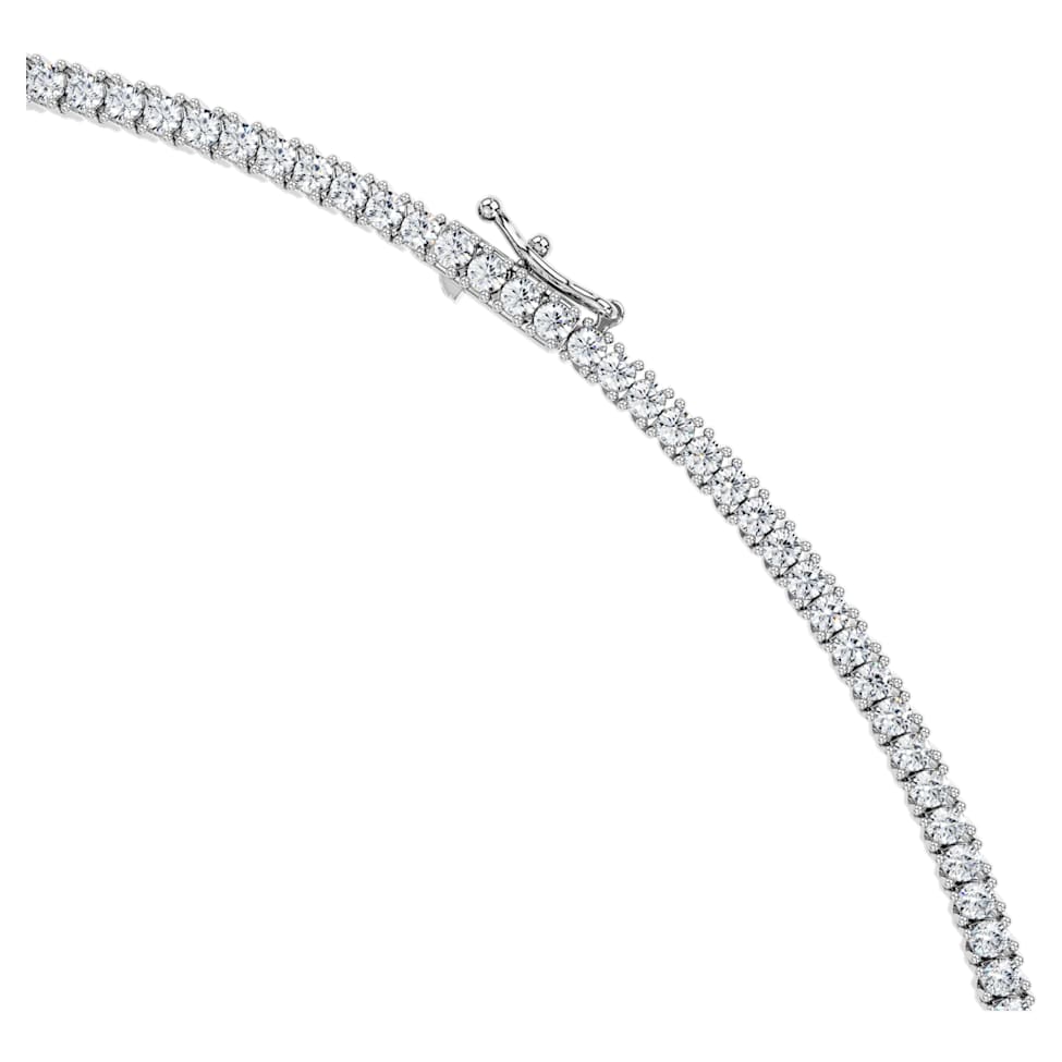 Eternity Tennis necklace, Laboratory grown diamonds 7 ct tw, 14K white gold by SWAROVSKI