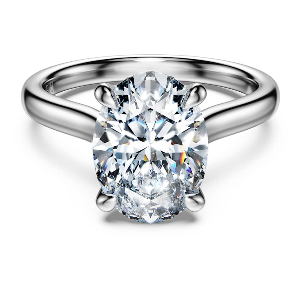 Eternity solitaire ring, Laboratory grown diamonds ct tw, Oval cut