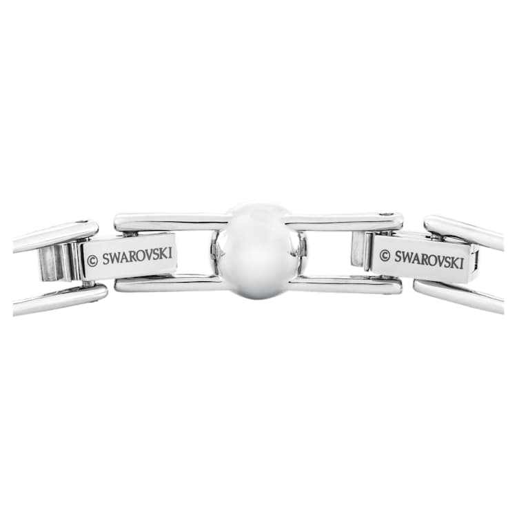 Una Angelic Tennis bracelet, Round cut, Small, White, Rhodium plated by SWAROVSKI