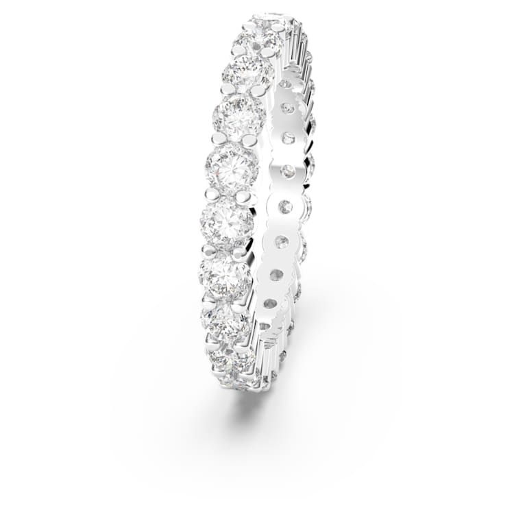 Matrix Vittore ring, Round cut, White, Rhodium plated by SWAROVSKI