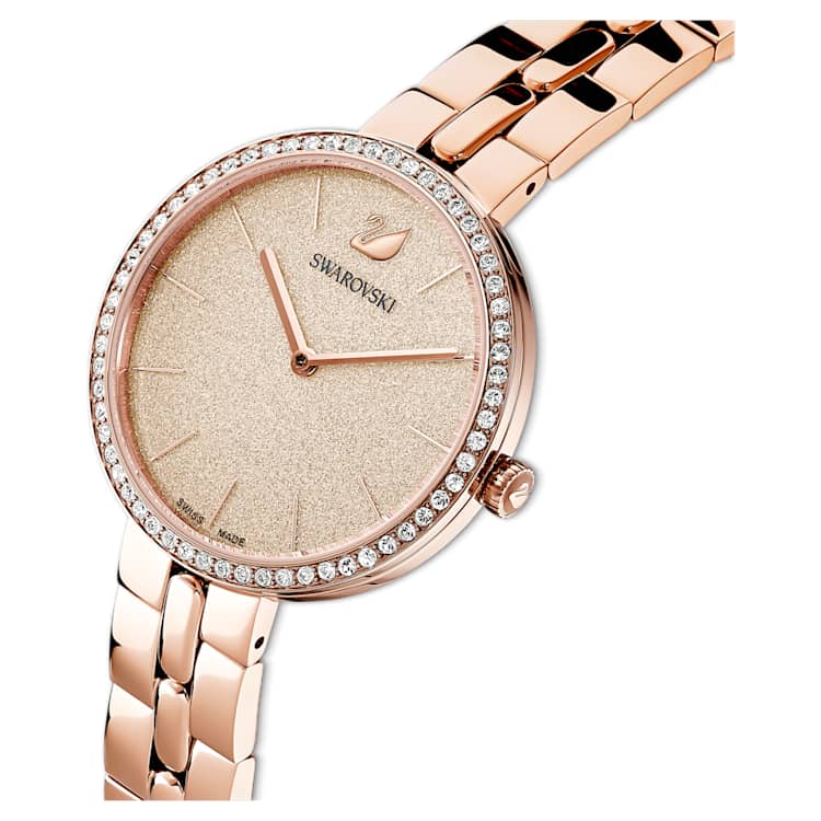 Swarovski Cosmopolitan watch Swiss Made Metal bracelet Pink Rose gold tone finish by SWAROVSKI Square One