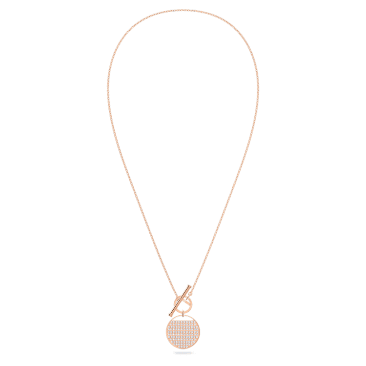 Sublima necklace, White, Rose gold-tone plated by SWAROVSKI