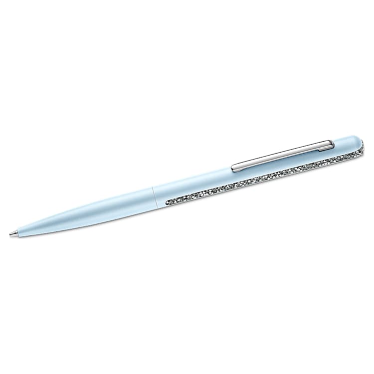 Crystal Shimmer ballpoint pen, Blue, Blue lacquered, chrome plated by SWAROVSKI