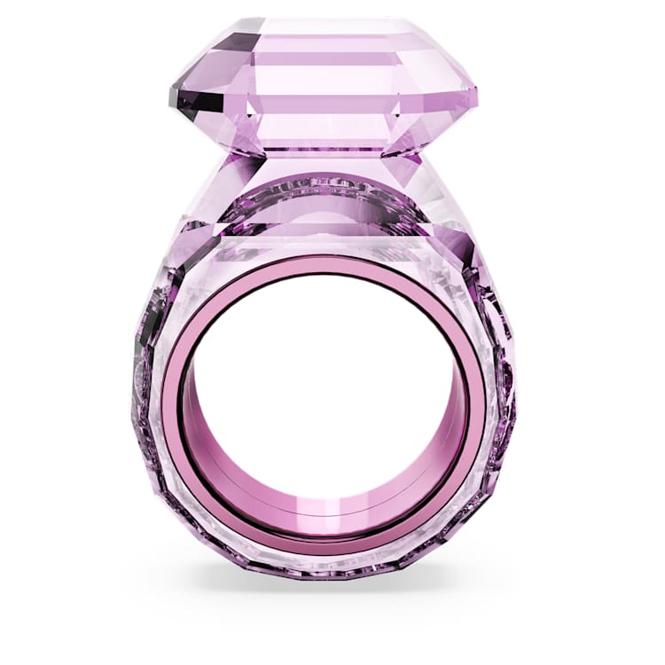 Swarovski Lucent cocktail ring, Octagon cut, Pink by
