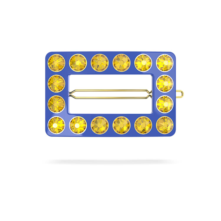 Swarovski Hair clip, Round cut, Rectangular shape, Blue  display picture 1