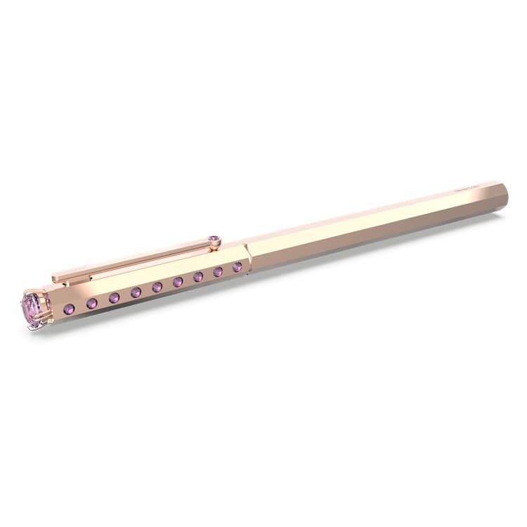 Ballpoint pen, Classic, Pink, Rose gold-tone plated by SWAROVSKI