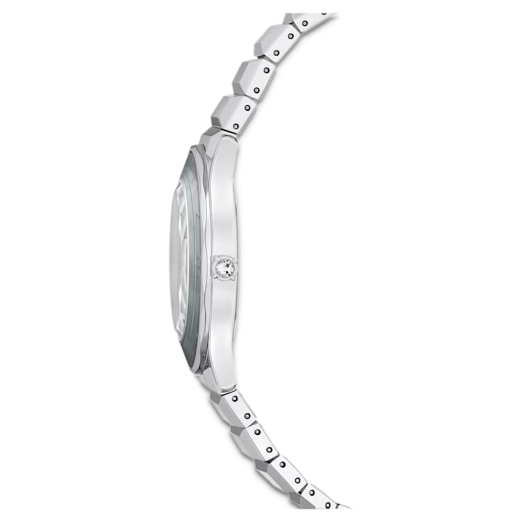 Watch, 37mm, Swiss Made, Metal bracelet, Silver Tone, Stainless steel by SWAROVSKI