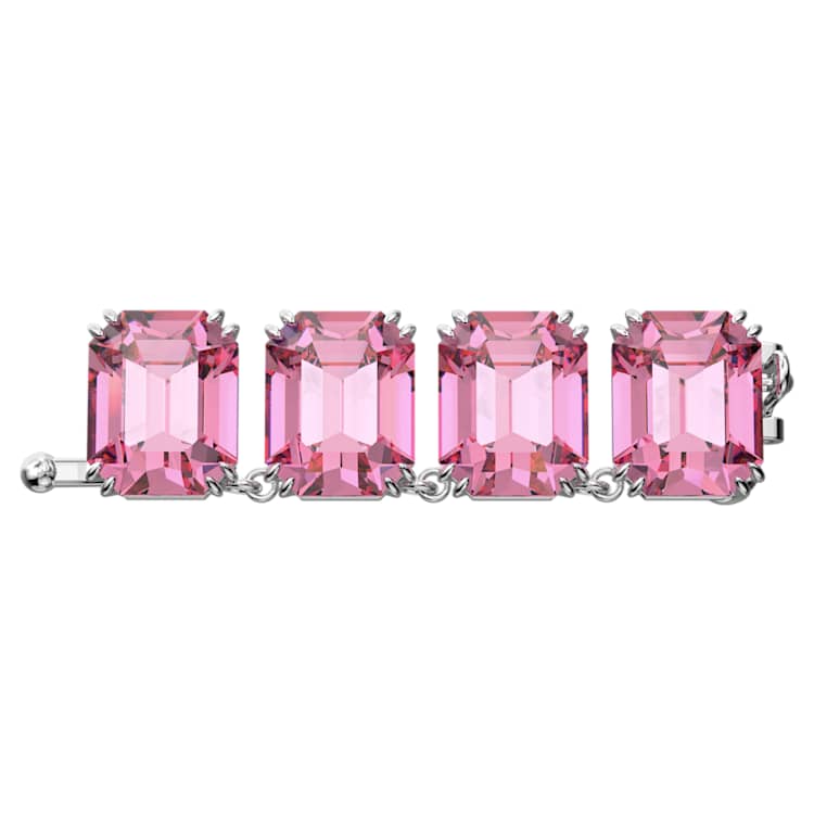 Millenia extender, Octagon cut, Pink, Rhodium plated by SWAROVSKI