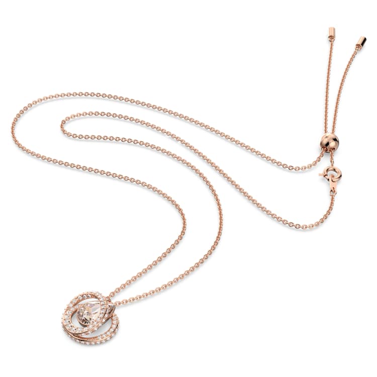 Generation pendant, White, Rose gold-tone plated by SWAROVSKI