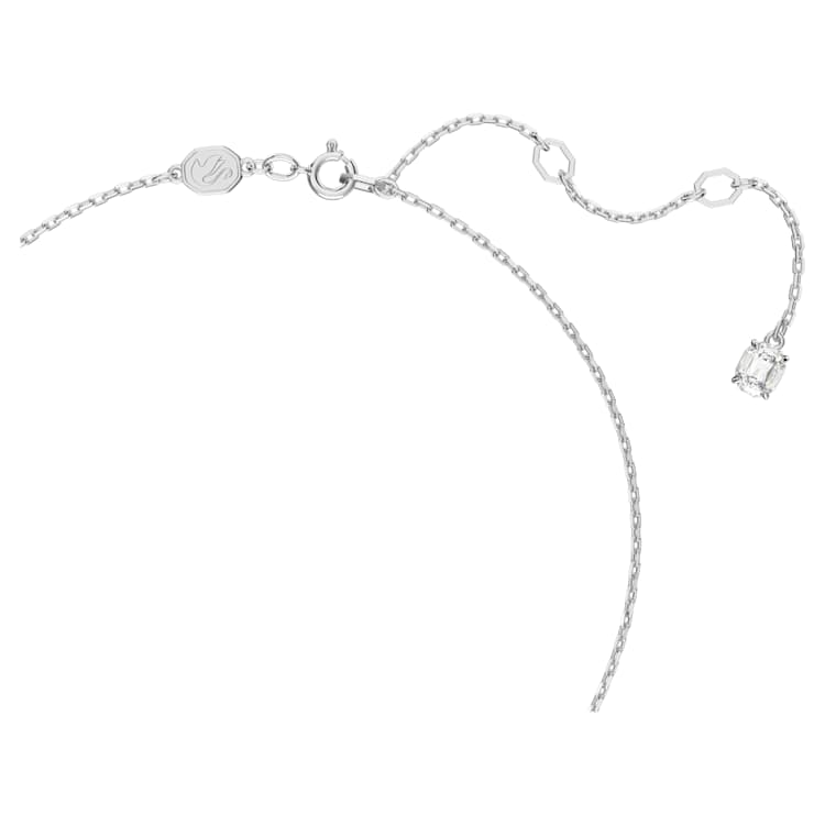 Stilla pendant, Round cut, White, Rhodium plated by SWAROVSKI