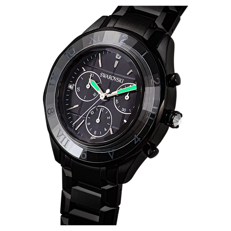 Black metal bracelet watch clearance