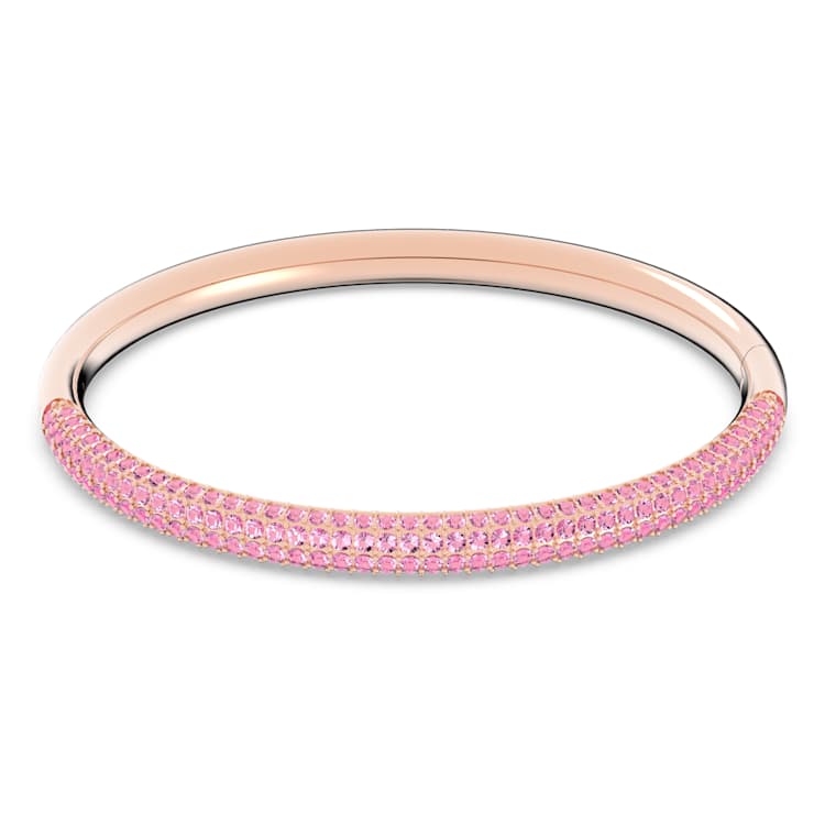 Dextera bangle, Pink, Rose gold-tone finish by SWAROVSKI