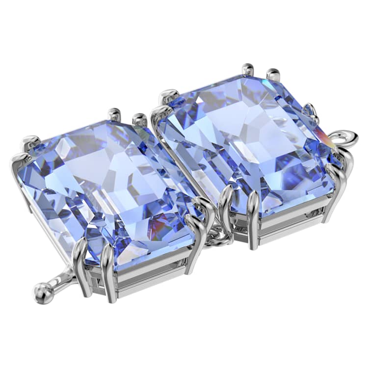 Millenia extender, Octagon cut, Blue, Rhodium plated by SWAROVSKI