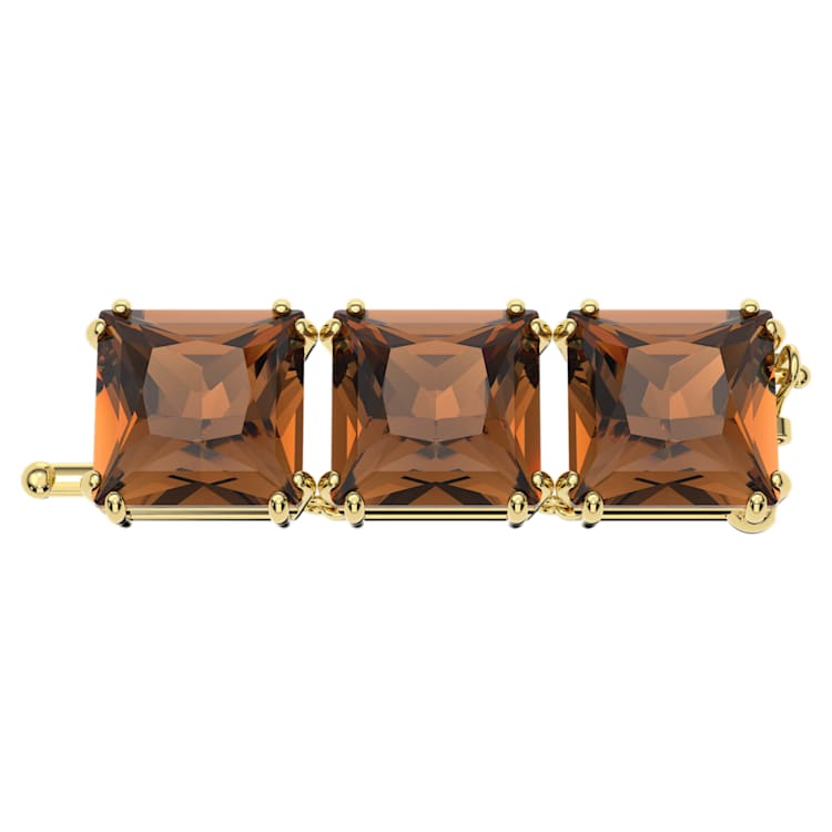 Millenia extender, Square cut, Brown, Gold-tone plated by SWAROVSKI