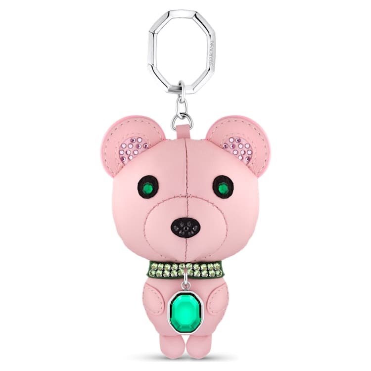 Icons key ring, Bear, Multicolored, Stainless steel by SWAROVSKI