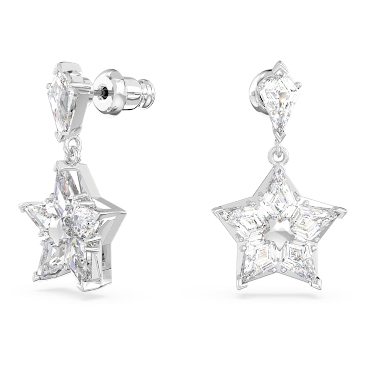 Swarovski Stella drop earrings Kite cut Star White Rhodium plated by SWAROVSKI Hillcrest Mall