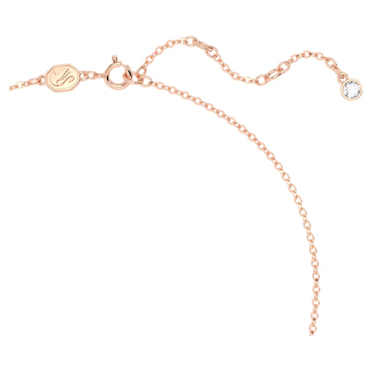 Hyperbola set, Bow, White, Rose gold-tone plated by SWAROVSKI