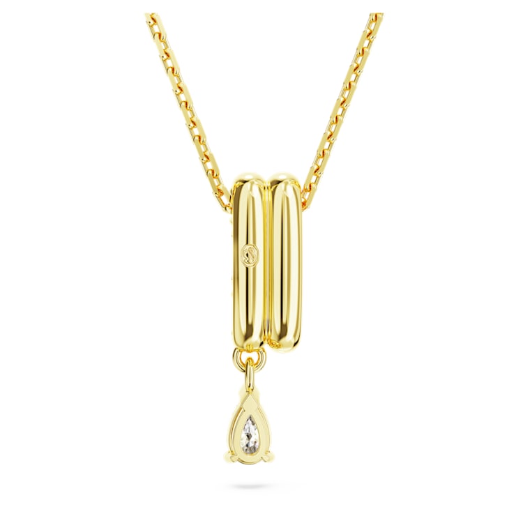 Imber pendant, Mixed cuts, White, Gold-tone plated by SWAROVSKI