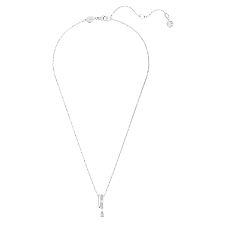 Imber pendant, Mixed cuts, White, Rhodium plated by SWAROVSKI