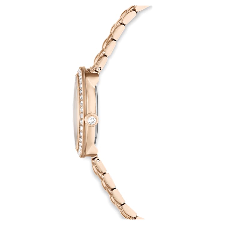 Certa watch, Swiss Made, Metal bracelet, Gold tone, Champagne gold-tone finish by SWAROVSKI