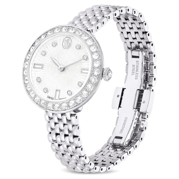 Certa watch, Swiss Made, Metal bracelet, Silver Tone, Stainless steel by SWAROVSKI