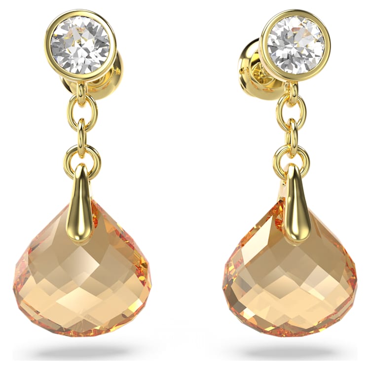 Tessa drop earrings, Gold tone, Gold-tone plated by SWAROVSKI