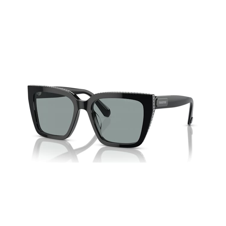 Sunglasses, Square shape, SK6013, Black by SWAROVSKI