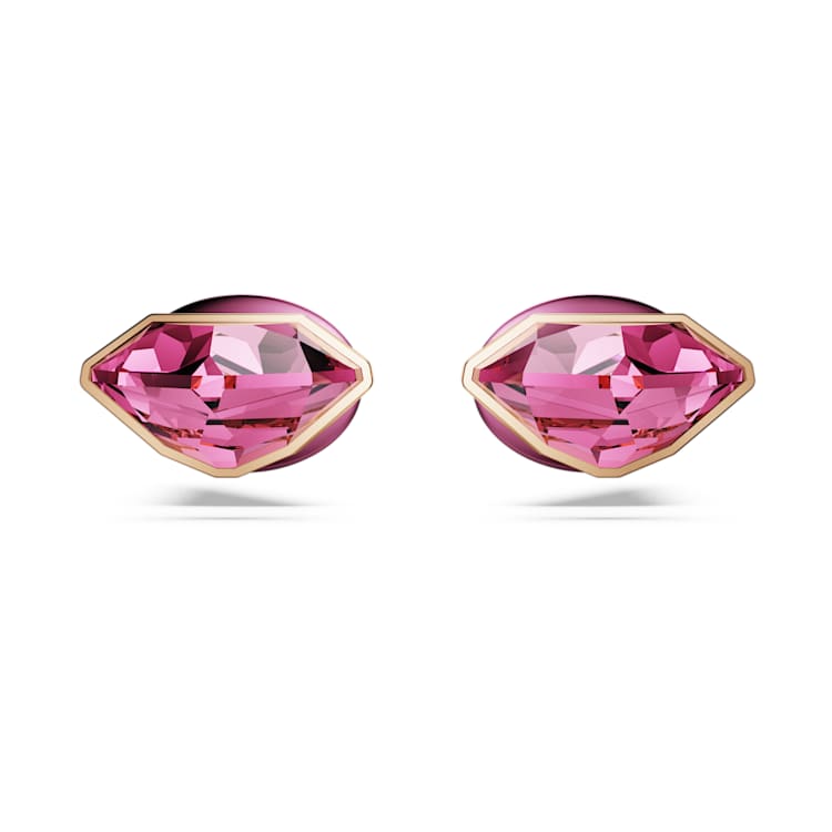 Lucent stud earrings, Pavé, Spike, Pink, Mixed metal finish by SWAROVSKI