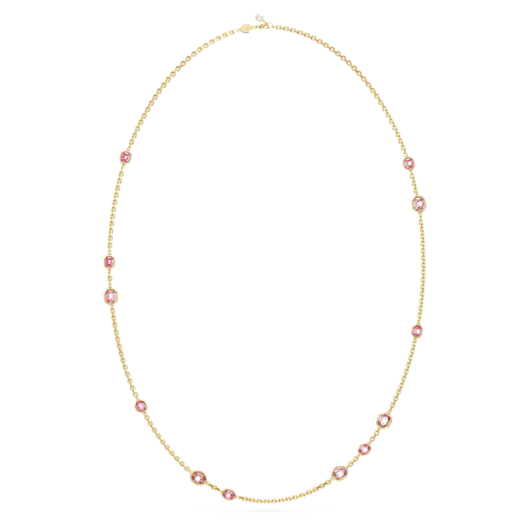 Imber strandage, Octagon cut, Long, Pink, Gold-tone plated by SWAROVSKI