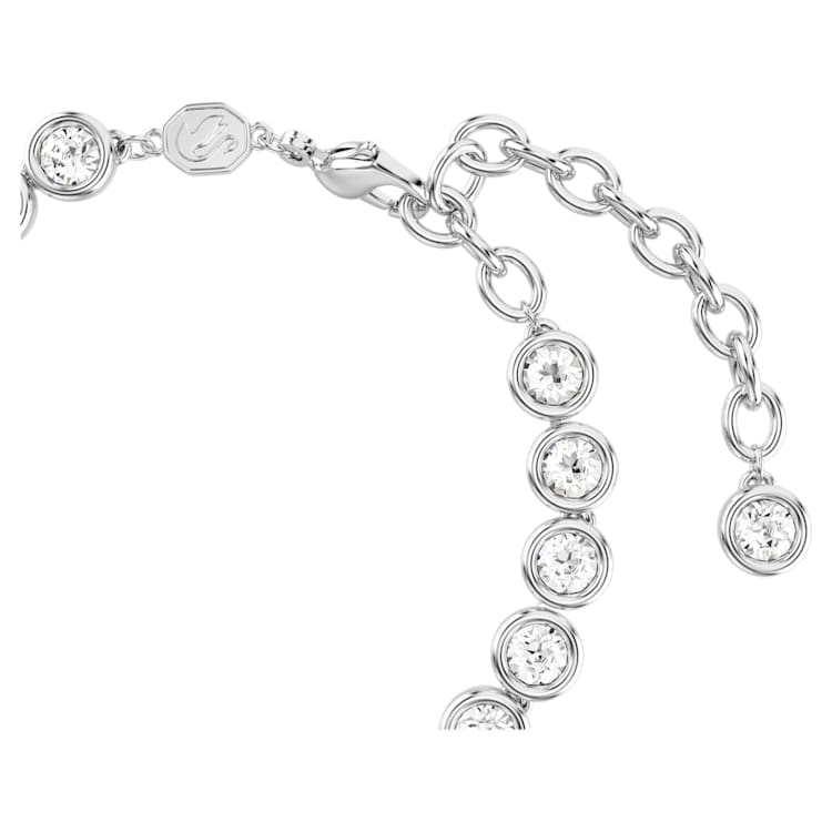 Imber Tennis bracelet, Round cut, White, Rhodium plated by SWAROVSKI