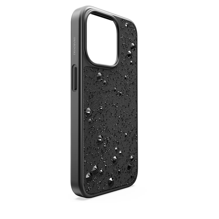 High smartphone case, Flat Back crystals, iPhone® 15 Pro, Black by SWAROVSKI