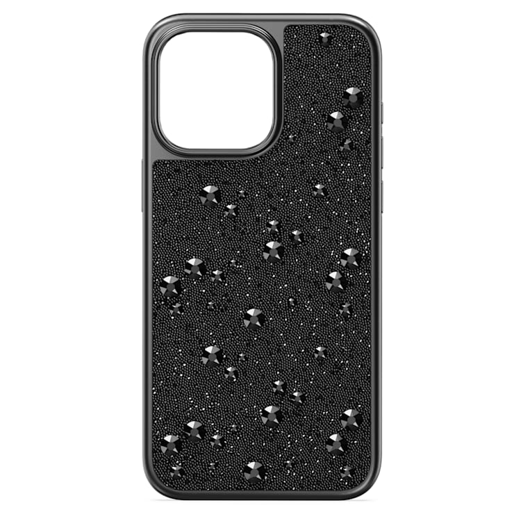 High smartphone case, Flat Back crystals, iPhone® 15 Pro Max, Black by SWAROVSKI