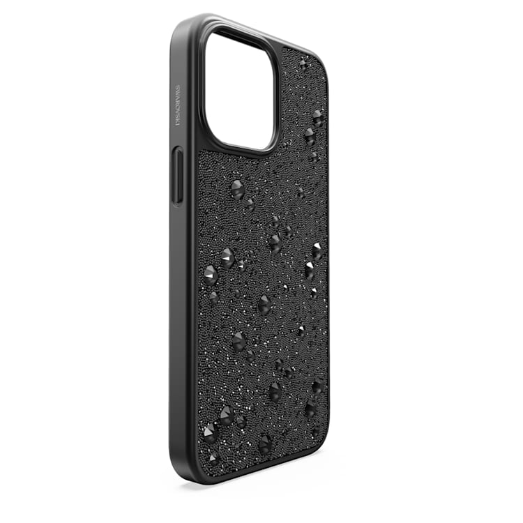 High smartphone case, Flat Back crystals, iPhone® 15 Pro Max, Black by SWAROVSKI